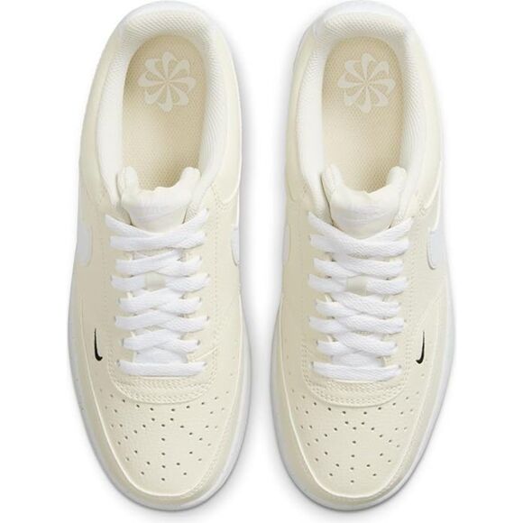 Nike Women's Court Vision Low Next Nature, White Black Pale Ivory, 7.5 Medium US - Picture 3 of 7